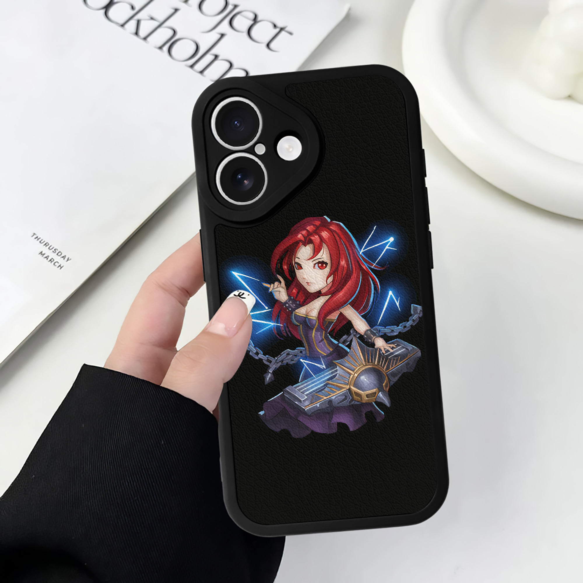 （画像用） リーグ・オブ・レジェンド League of Legends LOL 【iPhone 16シリーズ対応】シリコンスマホケース（レザー調） 材質：シリコン